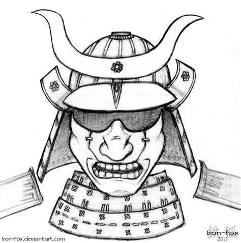 Samurai Helmet drawing by Iron-Fox on DeviantArt