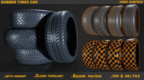 ArtStation - 10 Rubber tires car _vol1 | Game Assets