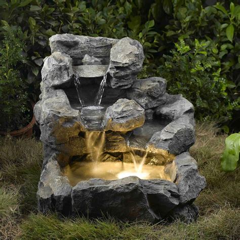 Rock Creek Cascading Outdoor/Indoor Fountain with Illumination