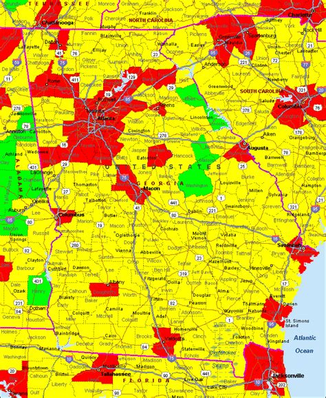 Georgia Air Quality Map