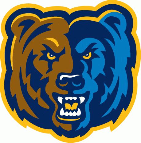 California Riverside Highlanders Secondary Logo (2003-2011) - Bears head with half of blue face ...