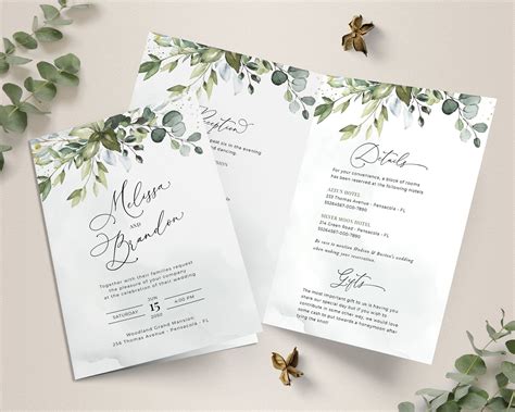 Folded Invitation Template