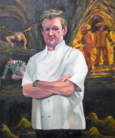 Portrait Of Chef Gordon Ramsay Painting by Douglas Manry