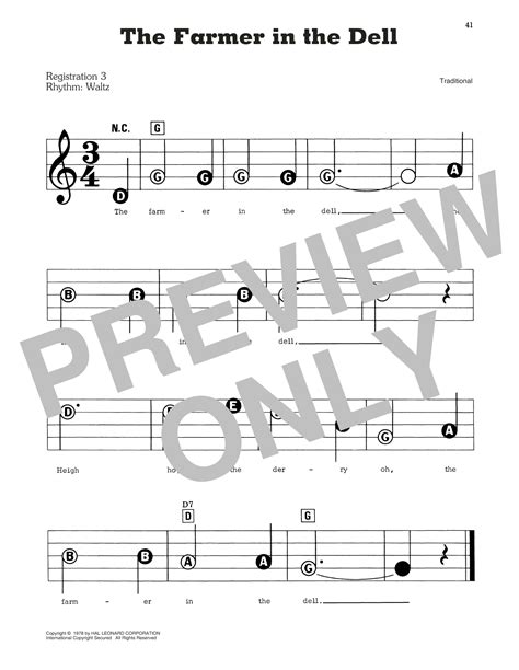 Traditional 'The Farmer In The Dell' Sheet Music and Printable PDF Music Notes | Music notes ...