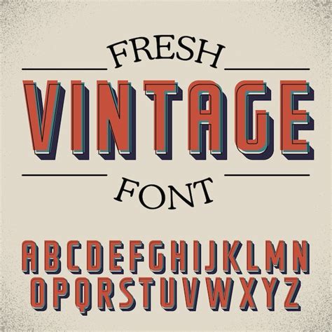 Free Vector | Fresh Vintage Font Poster