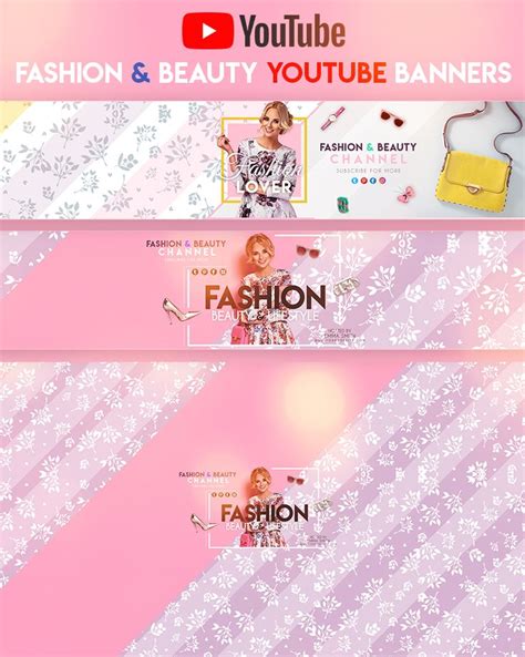 Fashion & Beauty YouTube Banners | Youtube banner design, Youtube banners, Youtube banner template