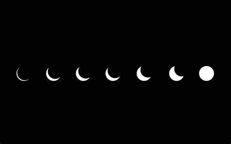 Download Black And White Aesthetic Moon Phases Wallpaper | Wallpapers.com