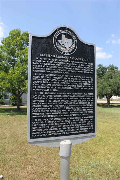 Blessing Library Association, Blessing, Texas Historical M… | Flickr