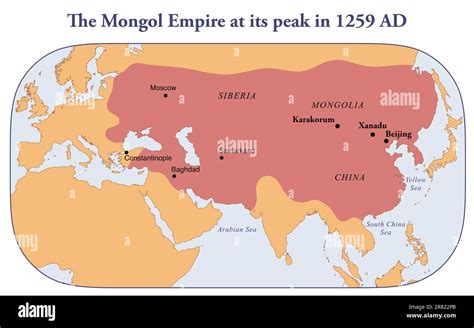 Mongol empire map Cut Out Stock Images & Pictures - Alamy