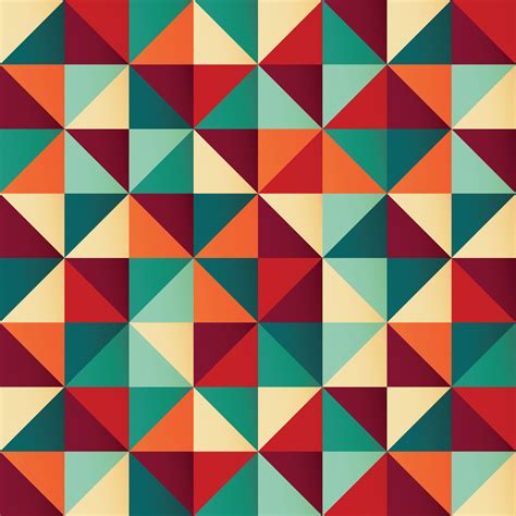 Geometric seamless pattern with colorful triangles in retro design 695487 Vector Art at Vecteezy