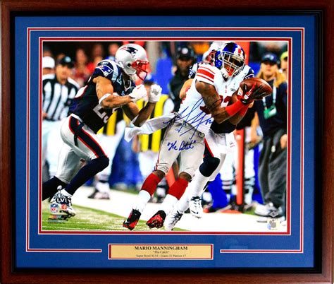 Mario Manningham "The Catch" - Autographed Photo - Sporting the Stars ...