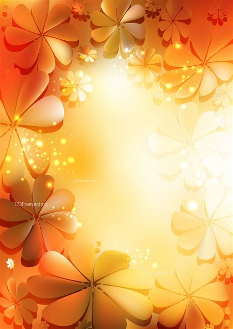 Orange and White Flower Background