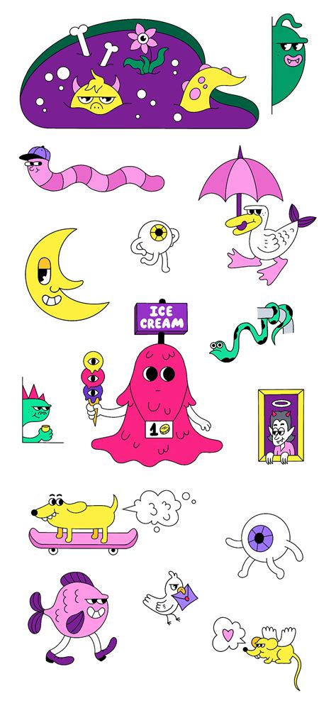 47 character design and doodle world on Behance