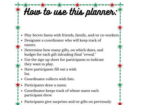 The Complete Secret Santa Organizer Printable Instant - Etsy