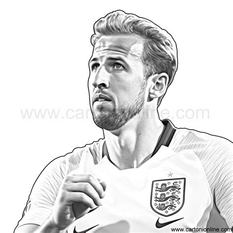 Harry Kane soccer coloring page