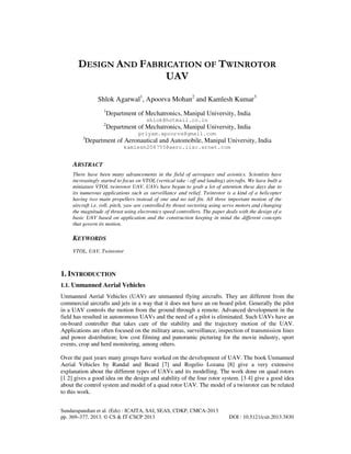 DDESIGN AND FABRICATION OF TWINROTOR UAV | PDF