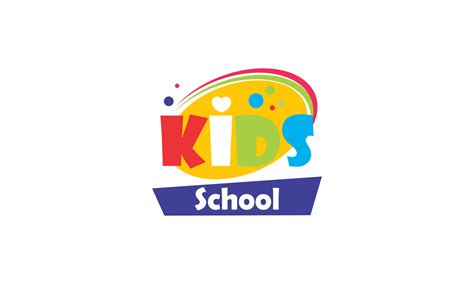 Kiddie school elementary colorful vector logo design illustration 13786490 Vector Art at Vecteezy