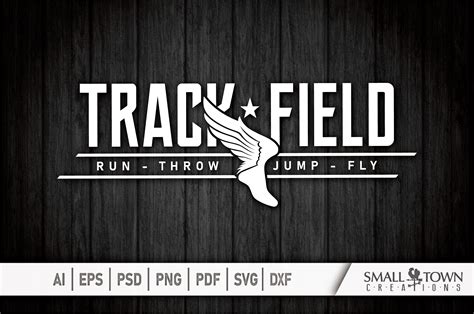 Track and Field, Team logo, Winged shoe, PRINT, CUT & DESIGN