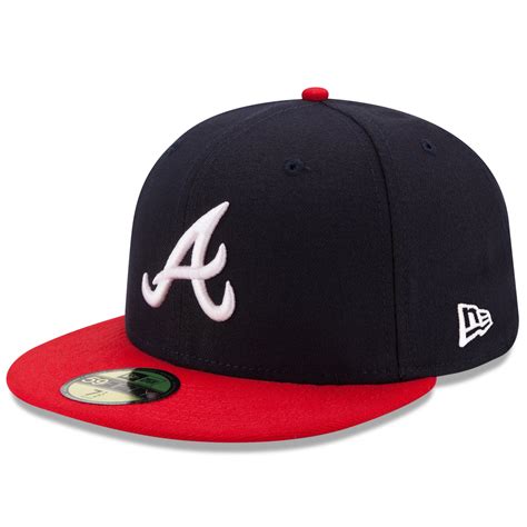 Atlanta Braves New Era Home Authentic Collection On-Field 59FIFTY Fitted Hat - Navy/Red ...