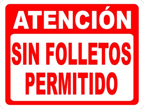 Spanish Attention No Handbills Allowed Sign Atención Sin folletos Perm ...