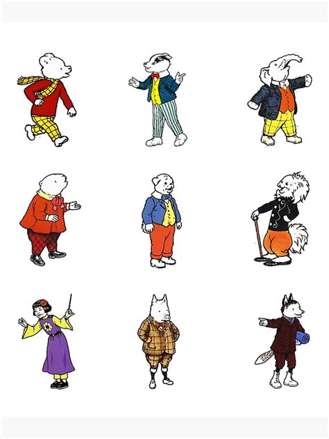 "Rupert Bear Characters Pack" Poster for Sale by veermy | Redbubble