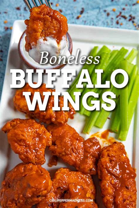 Boneless Buffalo Wings Recipe - Chili Pepper Madness