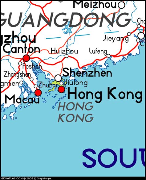 Map of Hong Kong, China, China Atlas