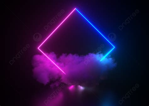 Neon 3d Cloud Abstract Creative Light Effect Dream Background, Neon Lights, Abstract, Background ...