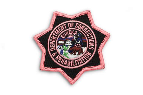 CDCR Pink Ribbon Star Badge Patch – Custom Pins & Buckles