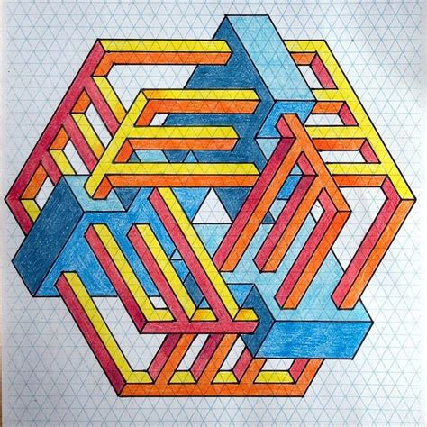 20140713 | Geometric drawing, Graph paper art, Geometry art