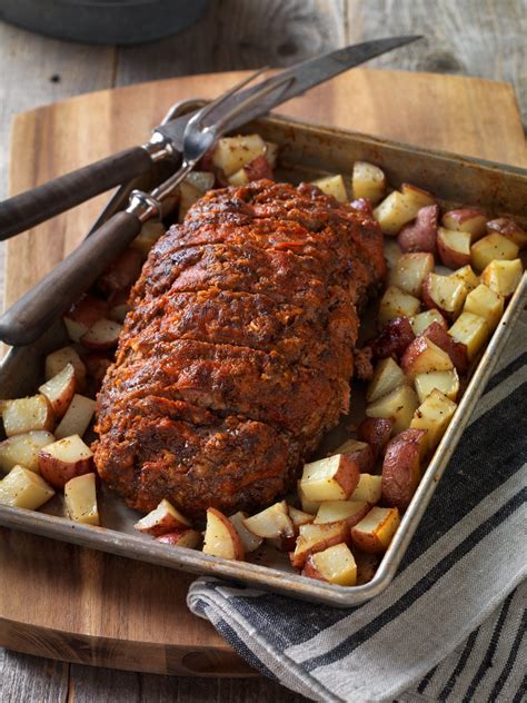 Easy Sheet Pan Meatloaf and Vegetables | Beef Loving Texans