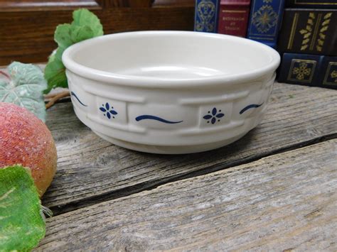 Set of 4 Longaberger Pottery Woven Traditions Heritage Blue | Etsy | Pottery, Vintage bowls ...