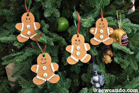 Easy DIY Faux Gingerbread Men Ornaments