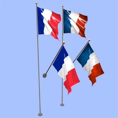 France flag 3D - TurboSquid 1166319