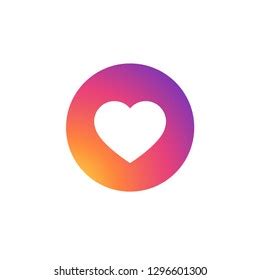 Heart Shape Instagram Like Icon Social Stock Vector (Royalty Free ...