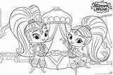 Shimmer And Shine Coloring Pages They Are Dancing  Free Printable sketch template