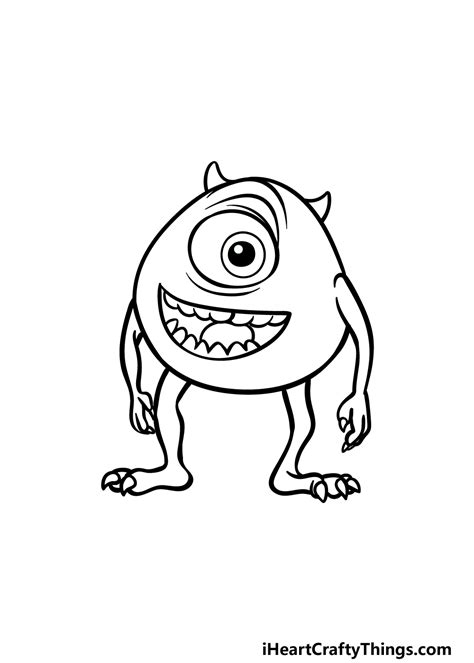 Monsters Inc Mike Wazowski Drawing