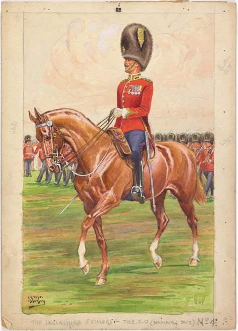 British; the Lancashire Fusiliers, The C.O., 1909 by Ernest Ibbetson