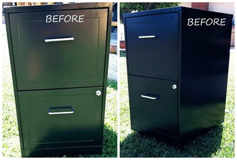 Metal File Cabinet Makeover - DIY Inspired