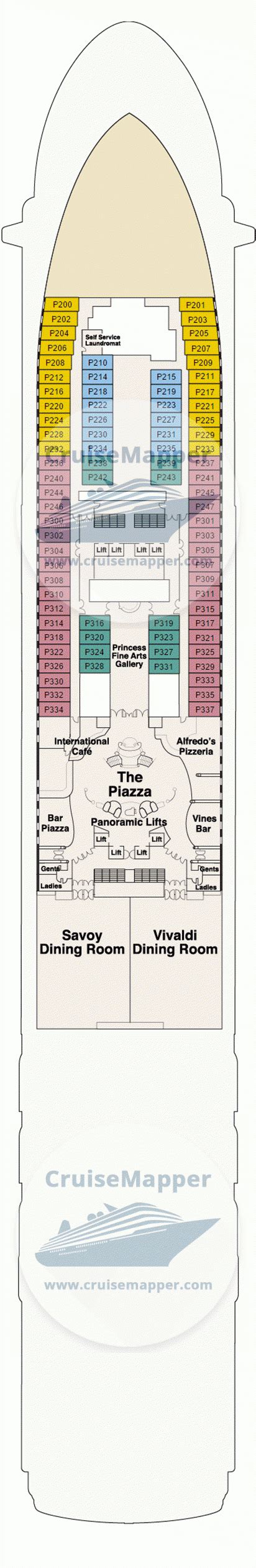 Sapphire Princess deck 5 plan | CruiseMapper