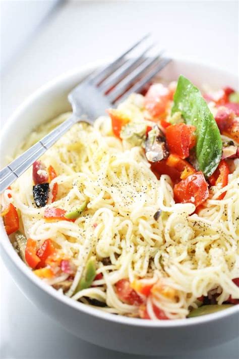 Angel Hair Pasta Salad - Food Flavorz