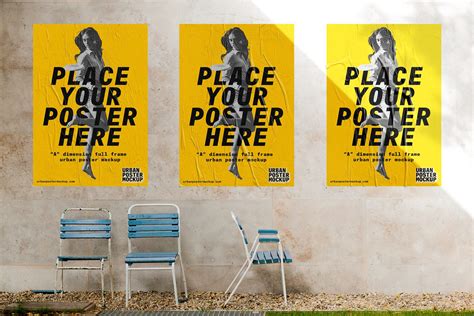 3 Urban Poster Mockups — Free Mockup World