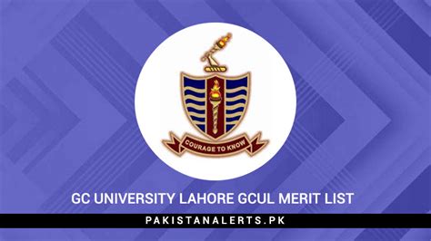 Gc University Lahore GCUL Merit List 2024