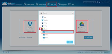 Sync data between cloud drives