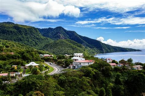 View Over the South Coast, Basse-Terre, Guadeloupe, Caribbean Stock Image - Image of coastal ...