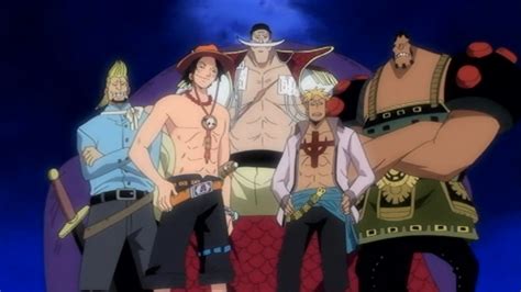 Whitebeard and Commanders Thatch, Ace, Marco, and Jozu early designs (704×396) | One piece, Piece