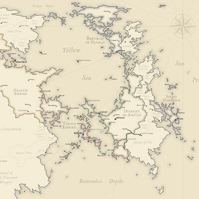 ArtStation - Map of the Inner Seas | Fantasy map, Imaginary maps ...