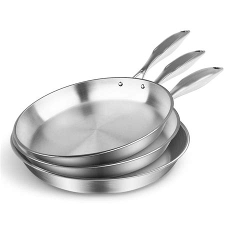 SOGA 3X Stainless Steel Fry Pan Frying Pan Top Grade Induction Skillet ...