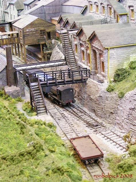 A layout at the Warley Annual National Model Railway Exhibition at the National Exhibition ...