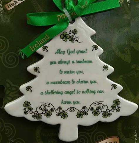 Irish Christmas Ornament - Blessing - Tree